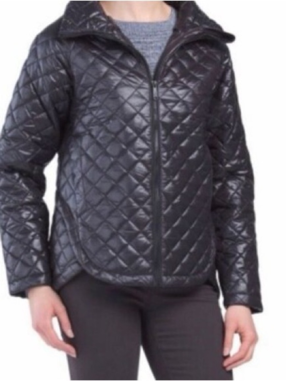 BCBGMaxAzria Quilted Feather Free Puffer Hooded Jacket
